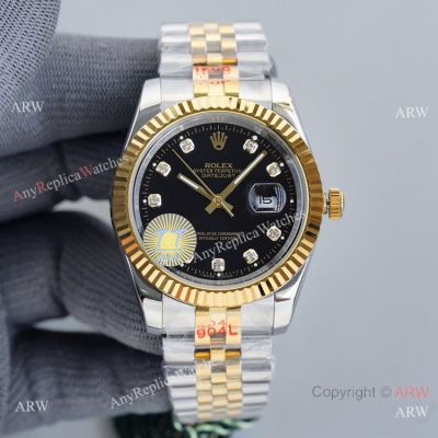 Swiss Quality Rolex Datejust ii Citizen 8215 Watch Black Two Tone Jubilee Bracelet